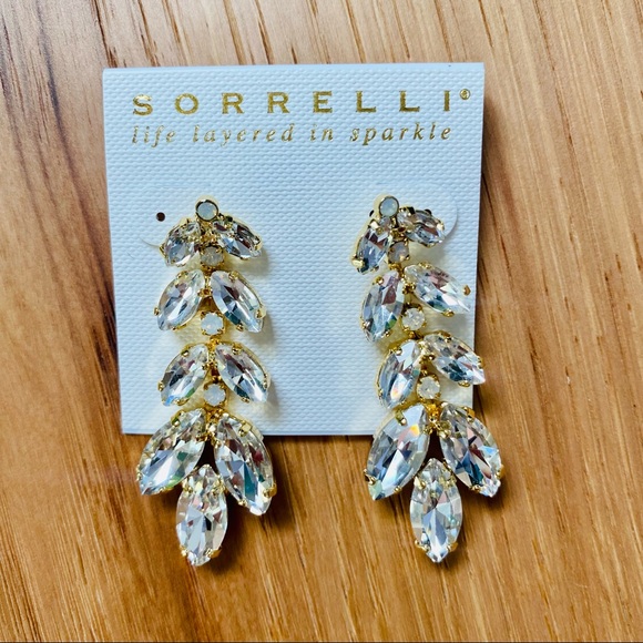 Sorrelli Repeating Navette Dangle Crystal Earrings NWT - Picture 4 of 15